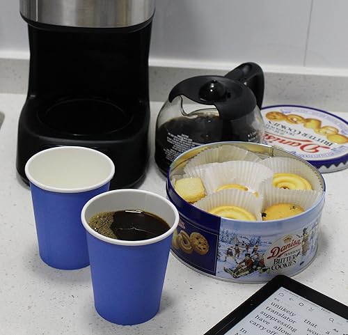 Miniatura 3 de Yes!Fresh Copas de fiesta, 50 unidades, tazas de papel multicolor para bodas, fiestas, picnic, barbacoa, viajes y eventos (azul)