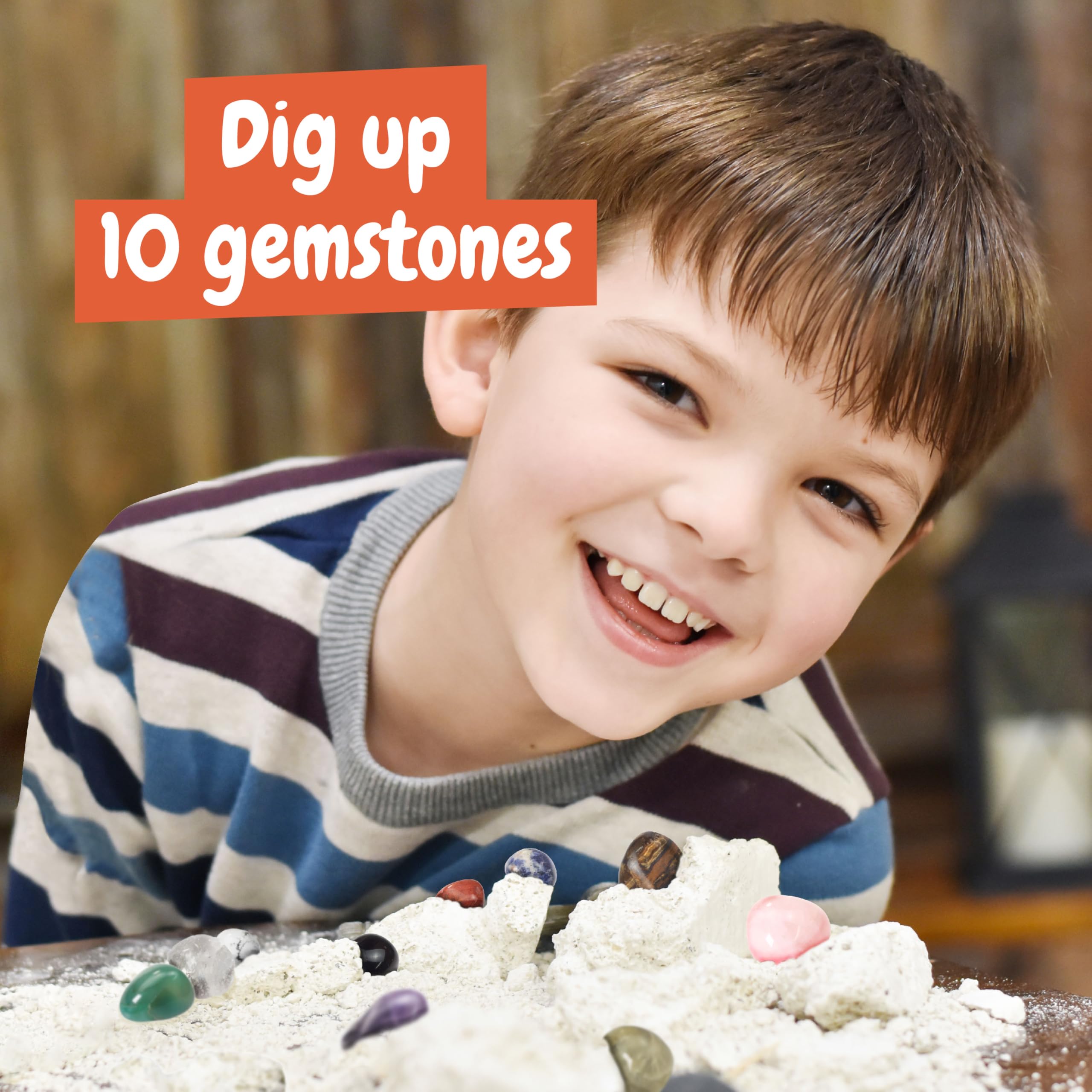 Science4you Gemstone Dig Kit for Kids, Learn about Gemstones & Archeology with this Excavation Kit - Image 4