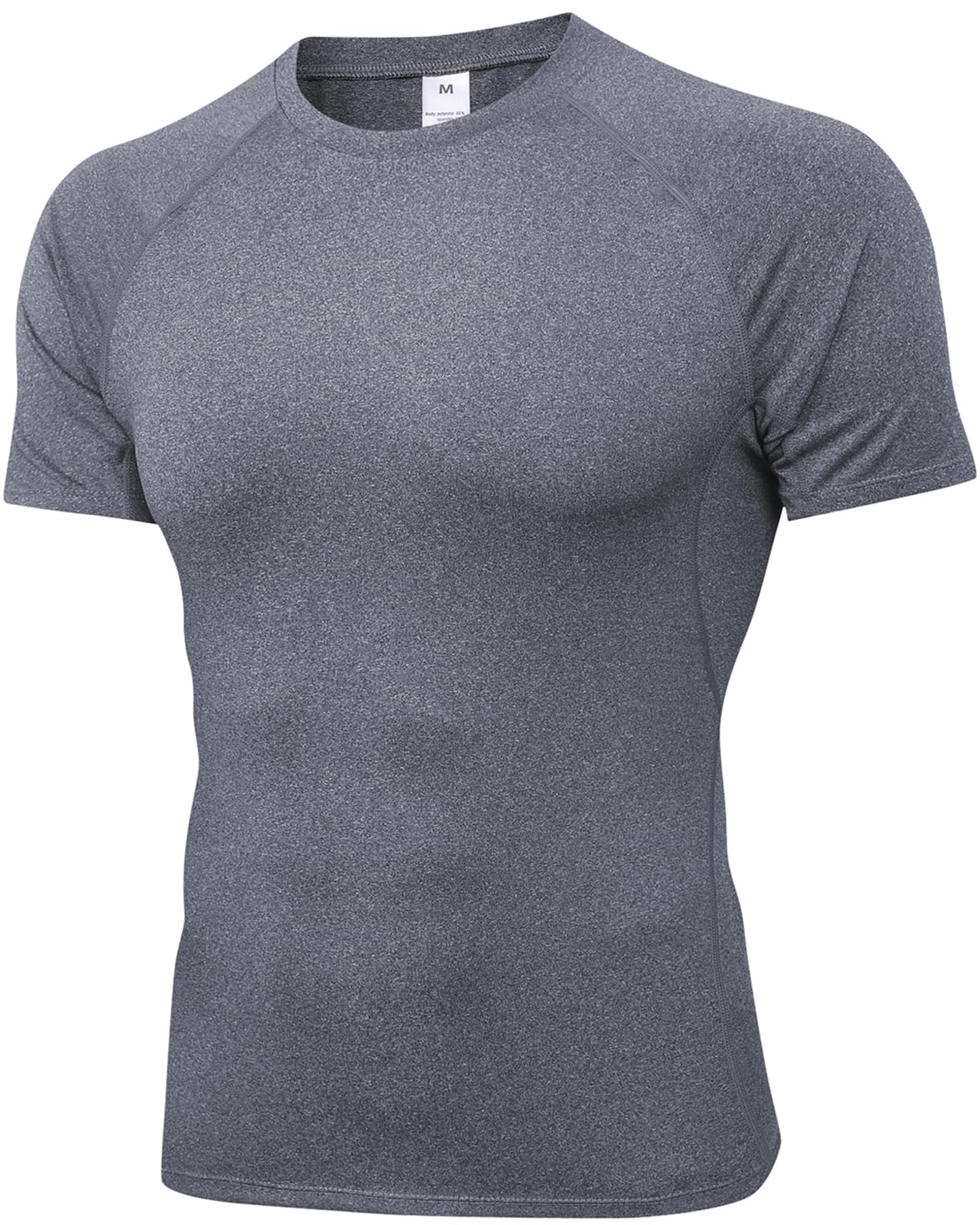 SPVISE Maglia a compressione da uomo a maniche lunghe, fresca e asciutta, maglietta da allenamento atletico da corsa, maglia sportiva con strato base