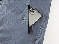 Vista 6 de Chaqueta ligera con capucha y cremallera completa para hombre, impermeable, para senderismo