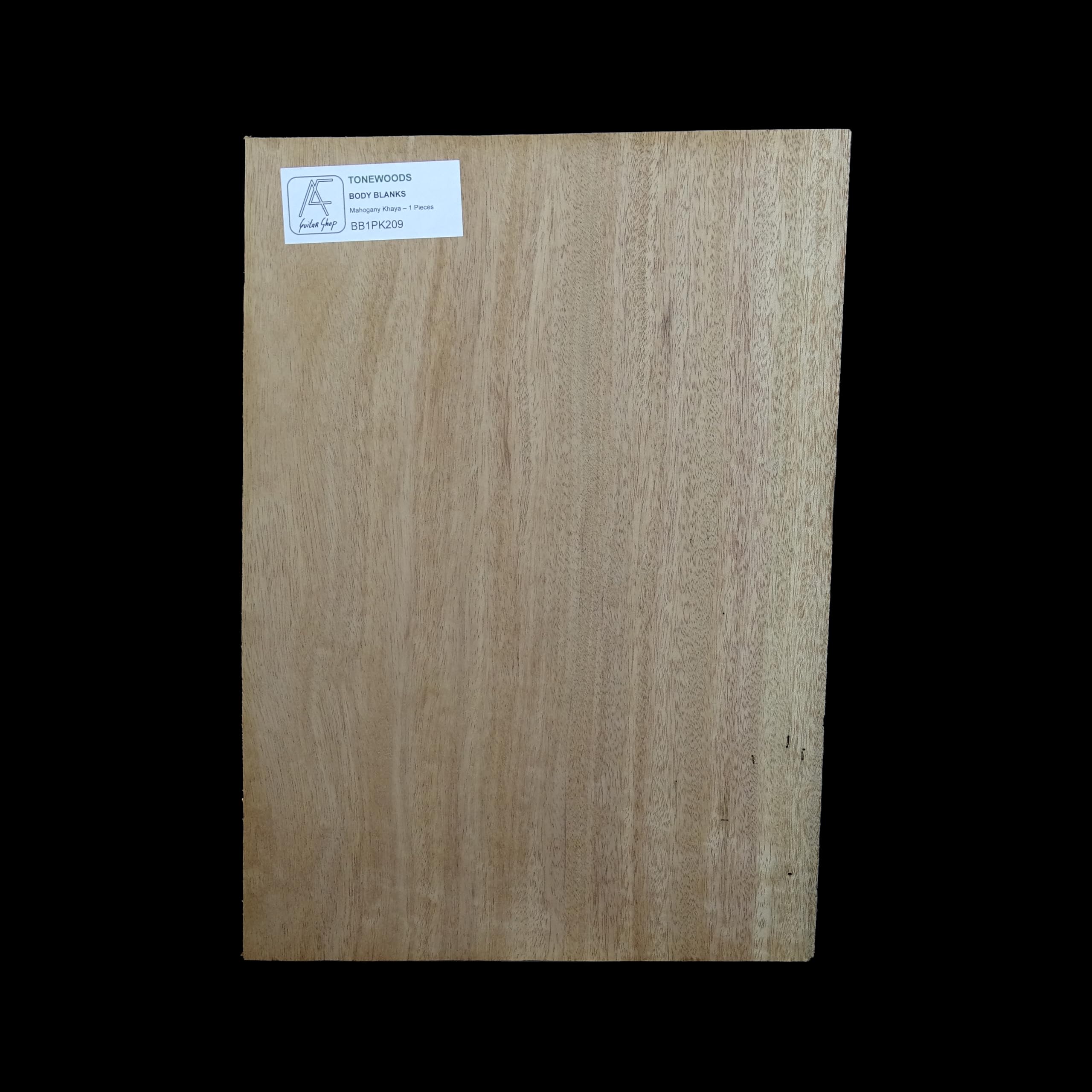 Corps de guitare acajou Khaya BB1PK209 prêt à sculpter sans rabotage 1 pièce