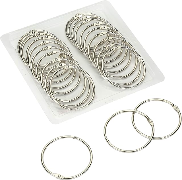 Mr. Pen- Loose Leaf Binder Ring, 20 Pack, 2 Inch, Binder Rings, Book Rings, Metal Rings for Index Cards, Rings for Flash Cards, Flash Card Rings, Index Card Rings, Clip Rings, 2 Inch Binder Rings
