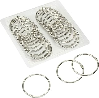 Mr. Pen- Loose Leaf Binder Ring, 20 Pack, 2 Inch, Binder Rings, Book Rings, Metal Rings for Index Cards, Rings for Flash C...