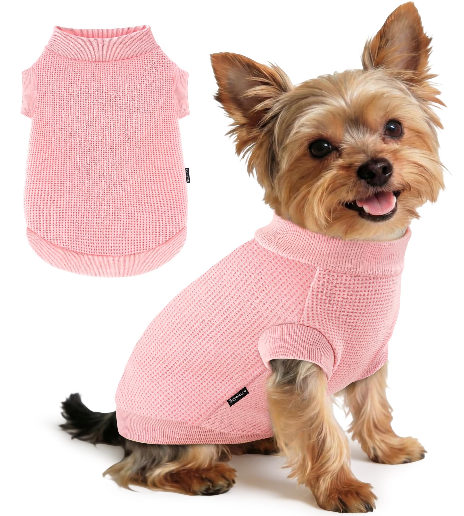 1 Pack Dog Shirt for Small Supplies Functional Waffle Dog Clothes Warm Soft Sweatshirt Outfit for Dogs Cats Pet Apparel
