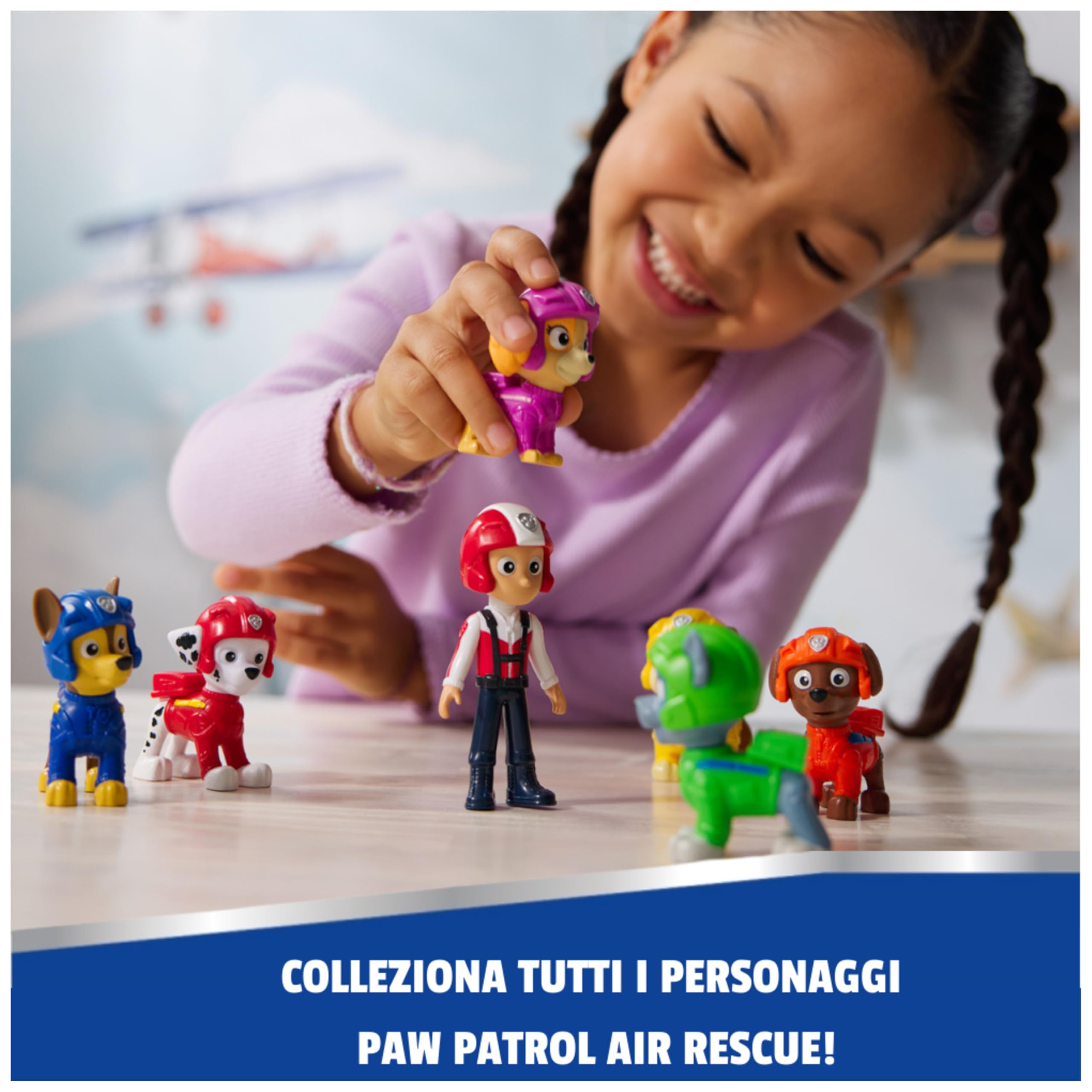 Paw Patrol Air Rescue, Confezione Regalo con Personaggi, 7 Cuccioli collezionabili, Giocattoli per Bambini e Bambine dai 3 Anni in su