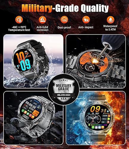 Miniatura 9 de Smart Watches for Men with Flashlight,1.6" AMOLED Always on Display Outdoor Sports Smartwatch with 111 Sports modes ,Heart RateSleep Monitor IP68