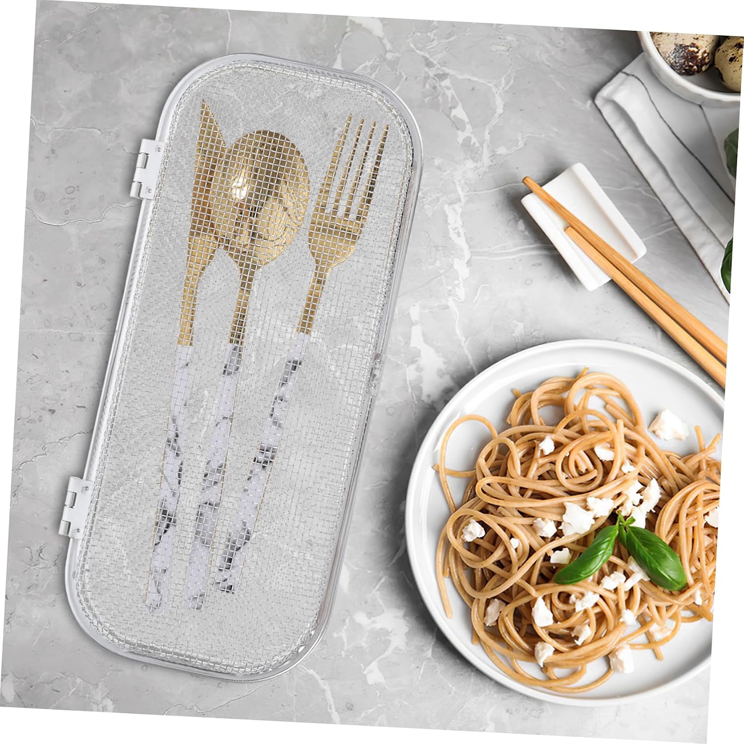 Dishwasher Storage Basket Stainless Steel Silverware Rack Chopstick Holder for Utensil Drying