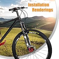 Vista 8 de BUCKLOS Horquilla MTB de Suspensión de Aire de 120mm para Viaje, 26/27.5/29, Ajuste de Rebote 1 1/8 Tubo Recto/Conico QR 9mm, Bloqueo Manual/Remoto