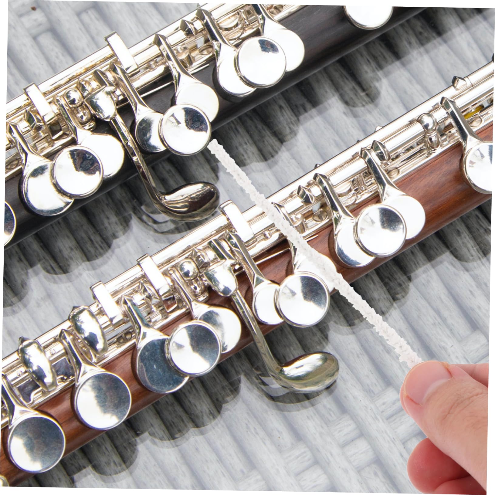 Garneck 50 pcs Flexible Saxophone and Clarinet Cleaning Brush Safe Maintenance Tools for Flute and Saxophone Care Easy to Use Portable Excellent Durability