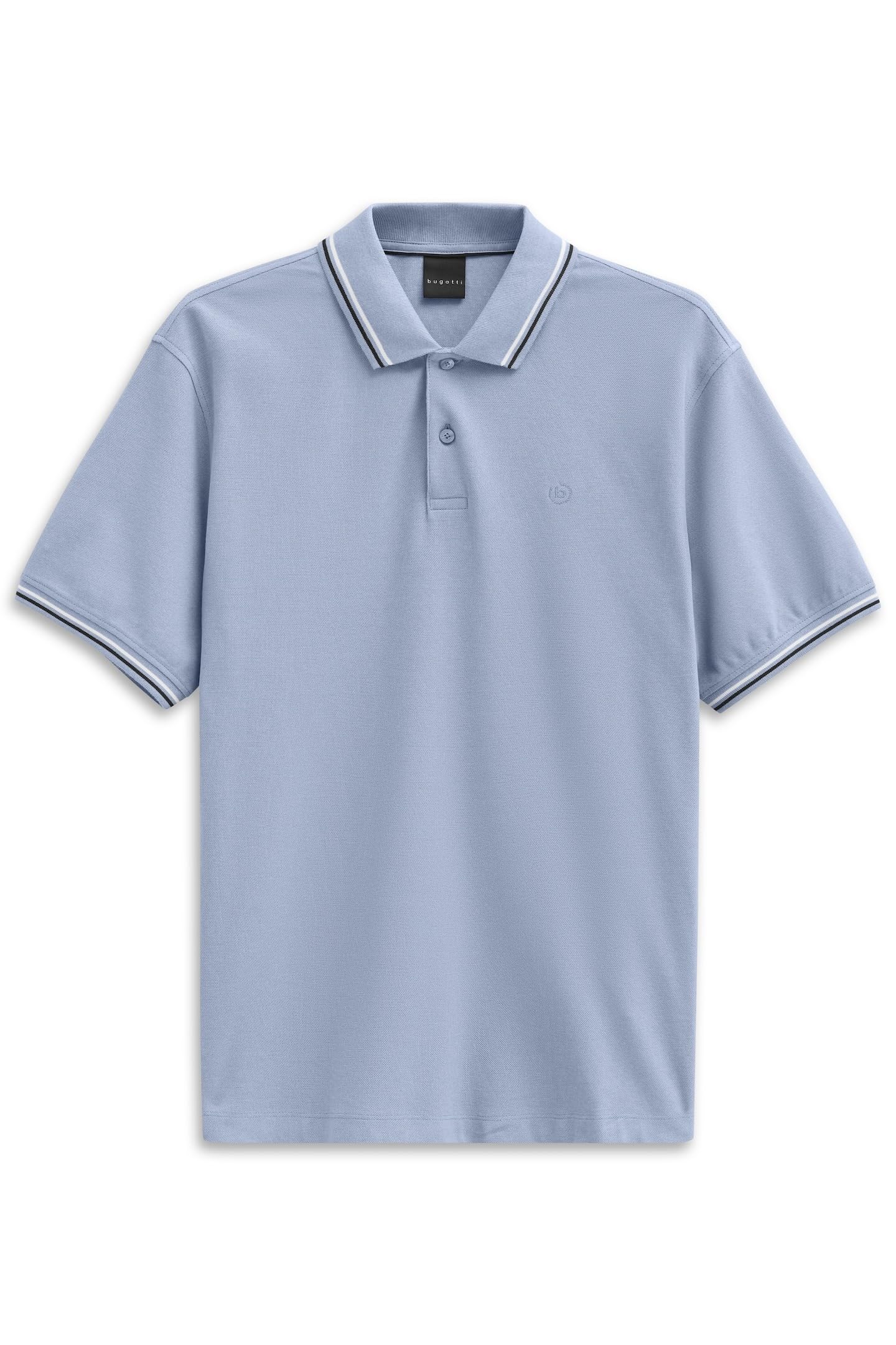bugatti Men's Polo Shirt Cotton Modern Fit Basic, 330-blue-grey, L