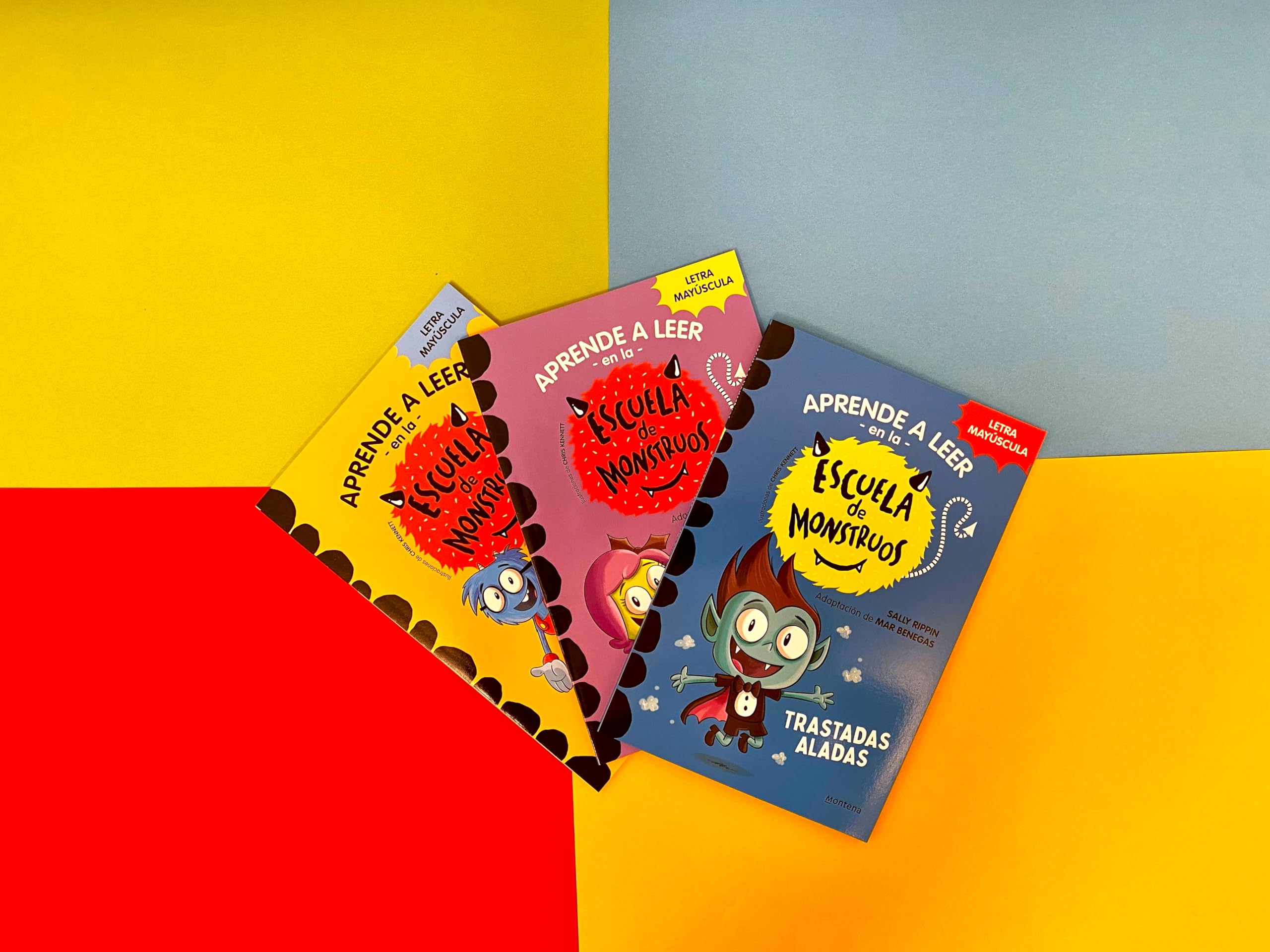 Aprender a leer en la Escuela de Monstruos - Pack con los libros 4, 5 y 6: En letra MAYÚSCULA (libros para niños a partir de 5 años)