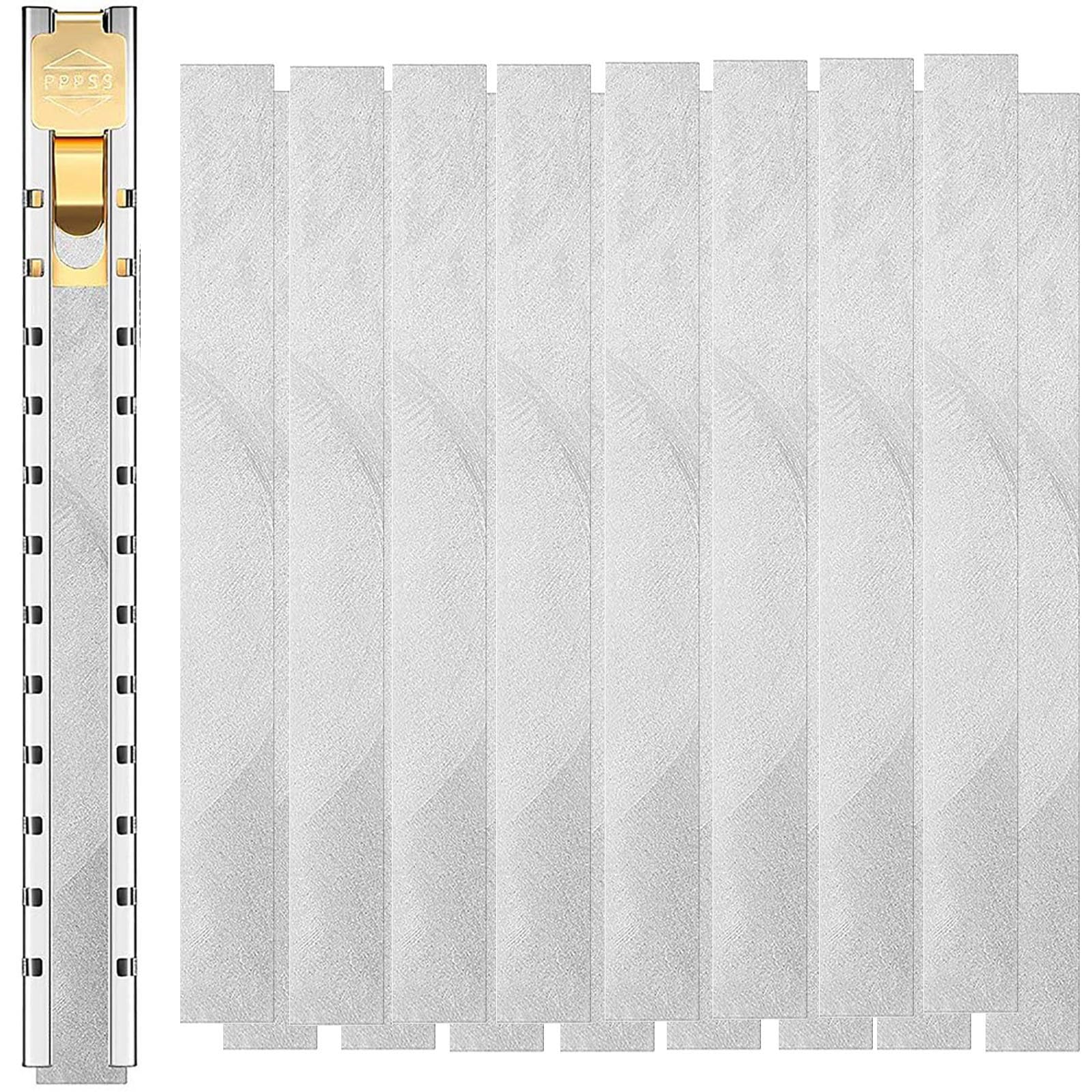 Jidyllic Flat Soapstone Holder Set with 18 Pcs Flat Slate Pencil Waterproof Slate Pen Mechanical Industrial Marking Tool Flat Soapstone Replacement for Making on Steel Aluminum Cast Iron Fabric