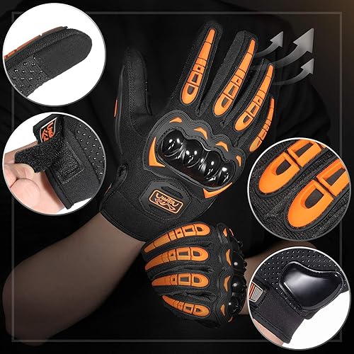 Miniatura 2 de COFIT Guantes de motocicleta para hombres y mujeres, compatible con pantalla táctil, para cuatrimoto BMX MTB, carreras de carretera, ciclismo,