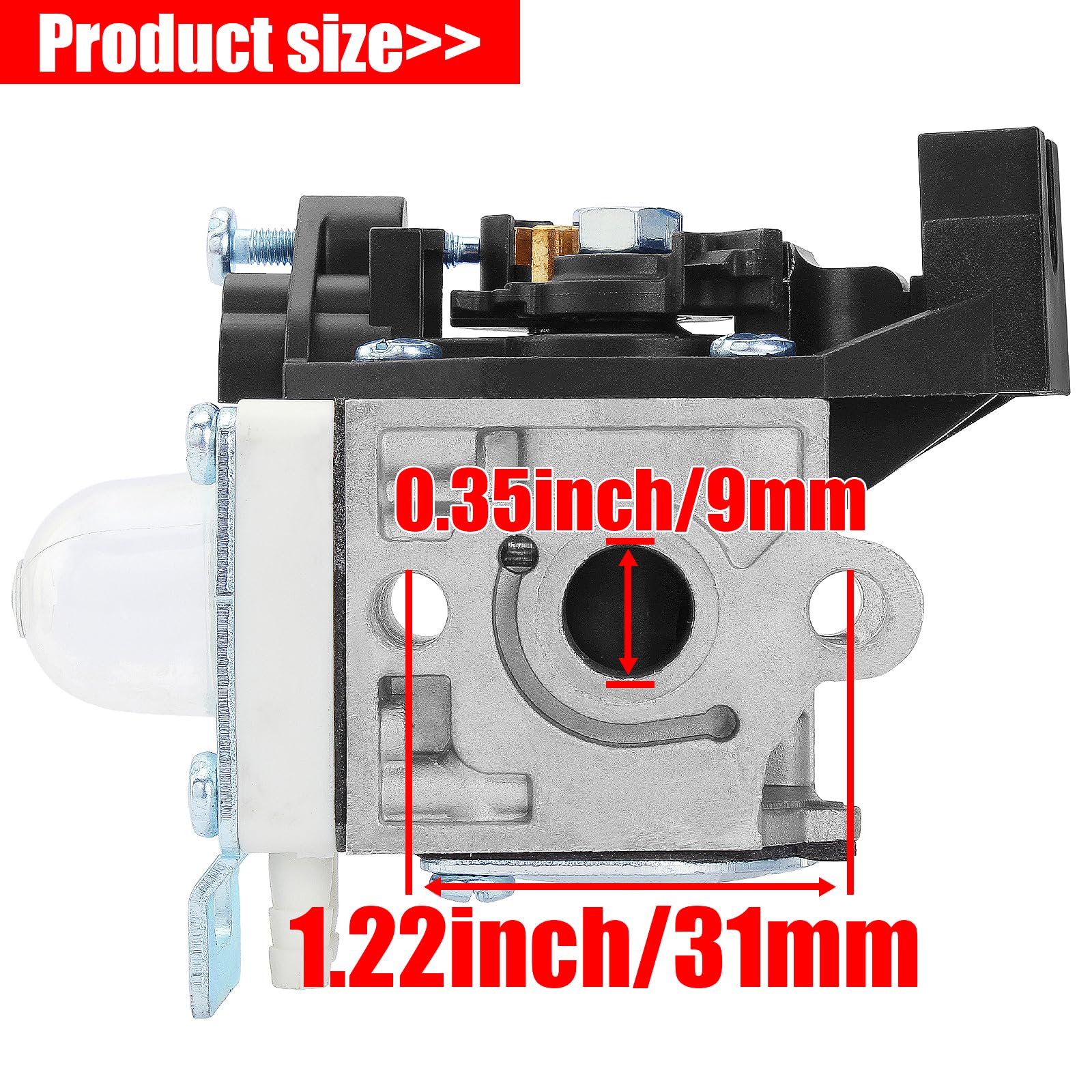 YOFMOO Carburetor Compatible with Zama RB-K94 Echo SRM-225 SRM-225i SRM-265 SRM-265ES A021001690 Trimmer Brush Cutter SRM225 SRM225i SRM265 SRM265ES Brushcutter Lawnmower Chainsaw Carb - Image 2