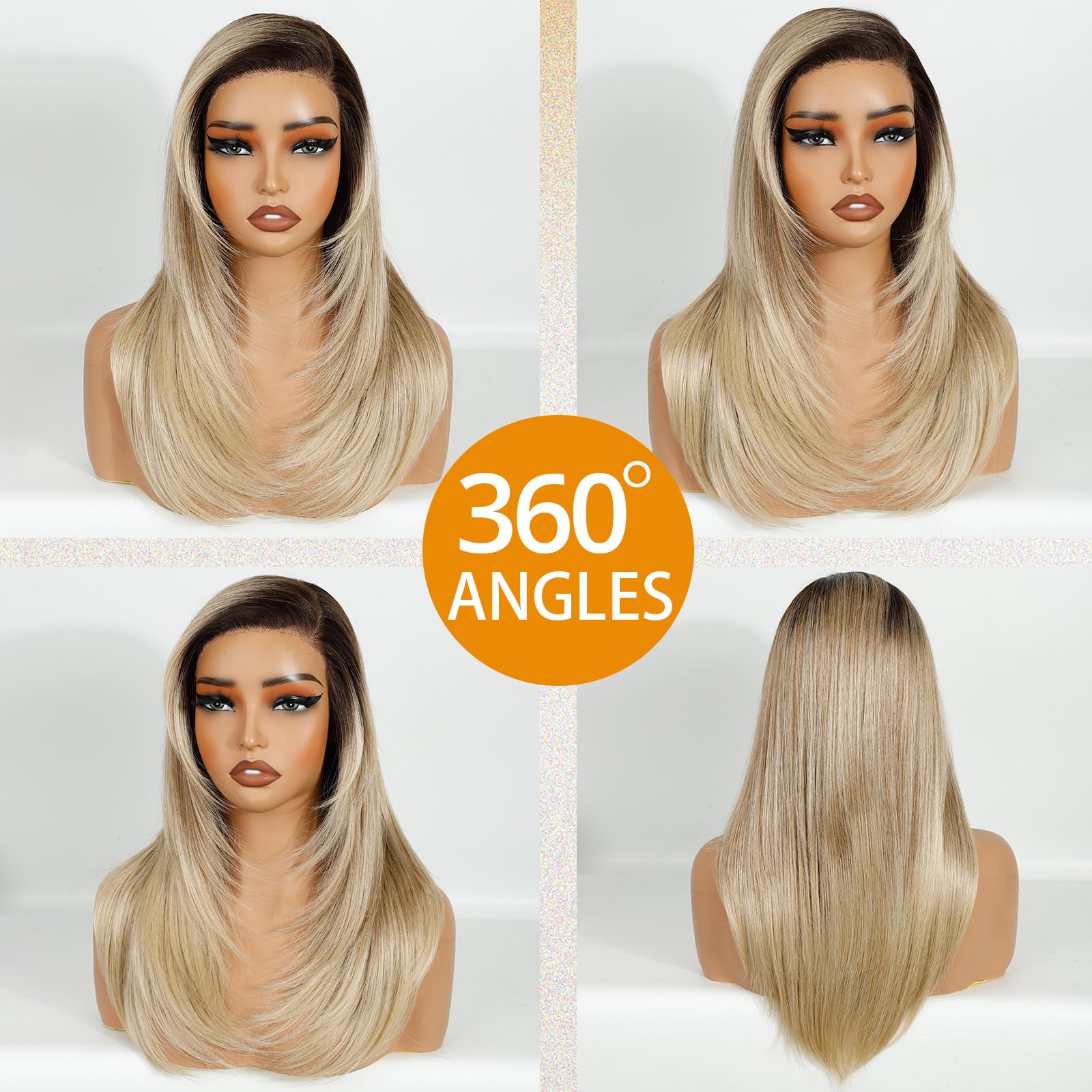 FASHION IDOL wear to go lace front synthetic Wig With Baby Hair Pre Plucked Synthetic Wig Natural Looking Body Wave Wigs for Women Glueless Lace Front Wigs (NATHL8/T12Q/22D/22D - Image 4