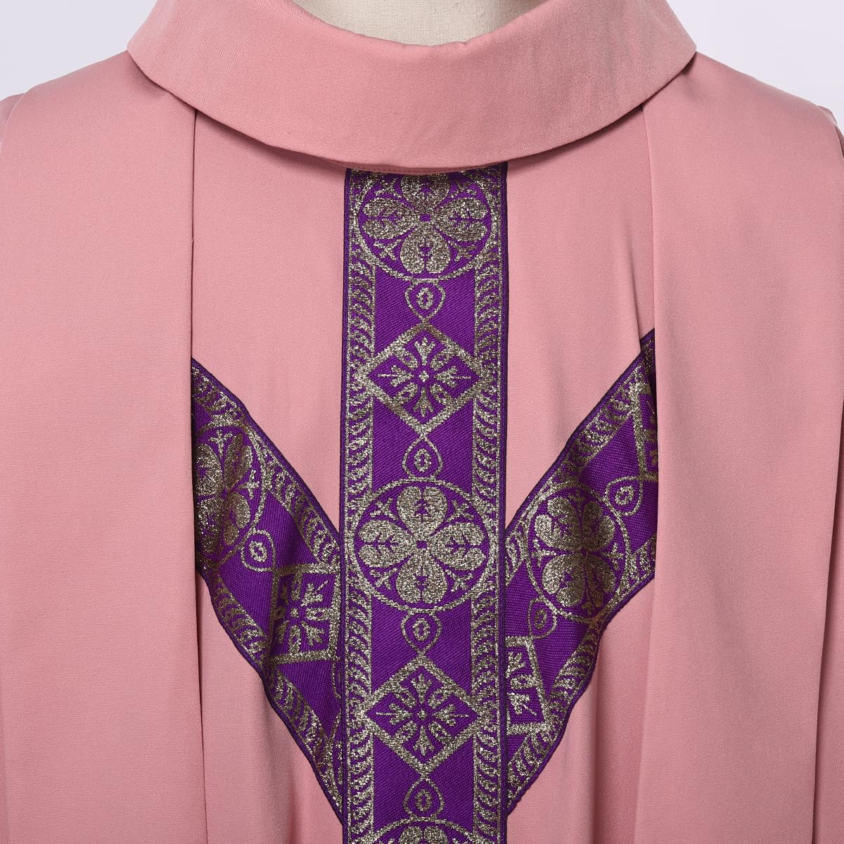Chaquetas de iglesia elegantes para sacerdotes católicos, casulla misa, bata de cuello redondo con estola de pastor