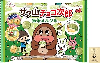 Amazon.co.jp: OKURUX 正栄デリシィ サク山チョコ次郎 抹茶ミルク味