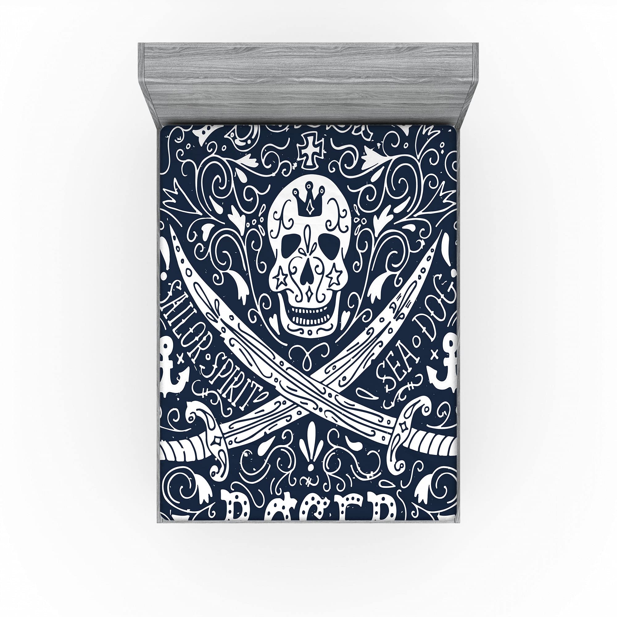 ABAKUHAUS Cranio Lenzuolo con Angoli, Divertente Skull