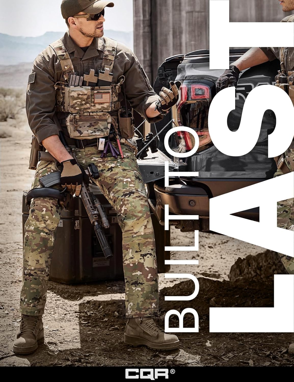 CQR Men's Tactical Pants, Water Resistant Ripstop Cargo Pants, Lightweight EDC Work Hiking Pants, Outdoor Apparel - Image 3