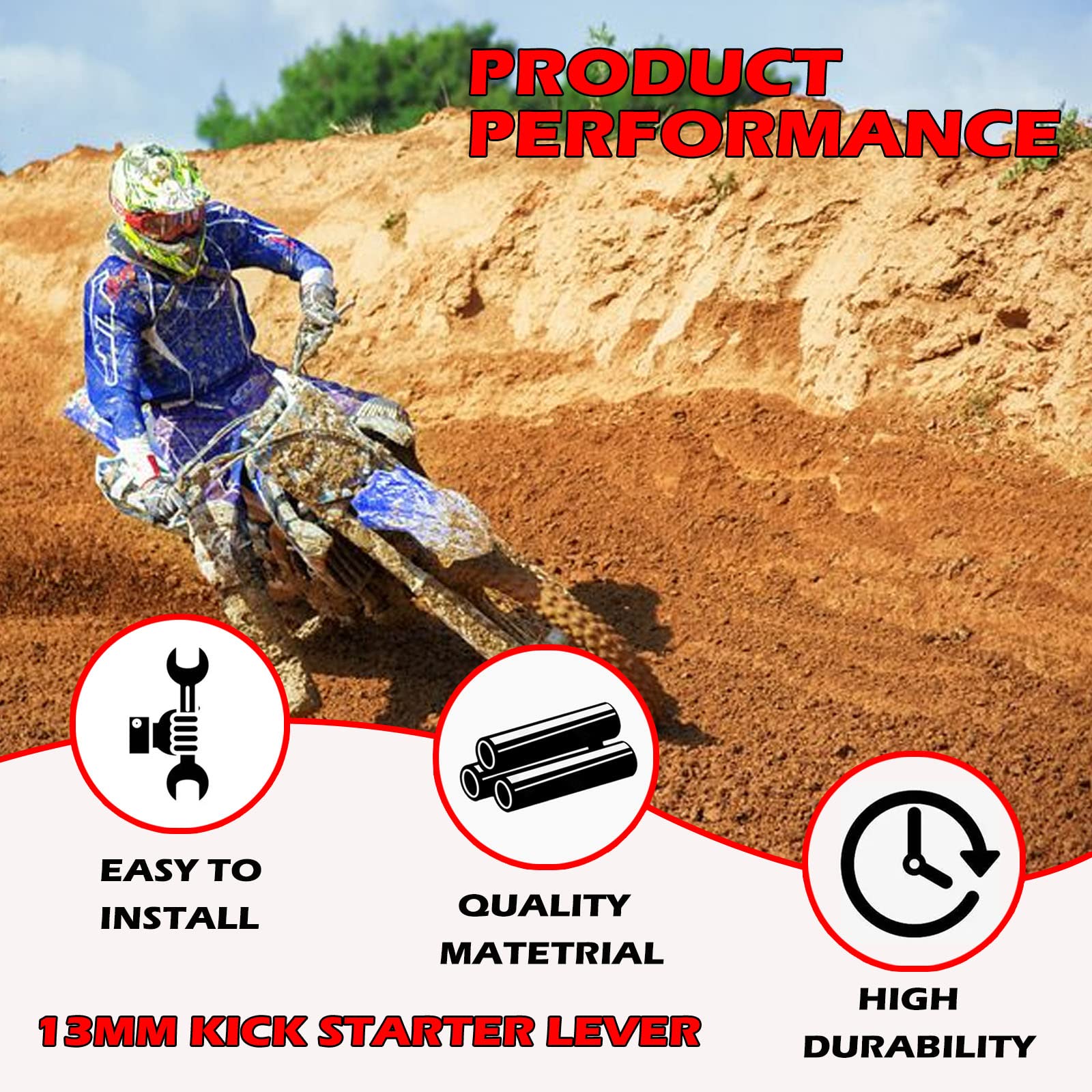13mm Kick Start Lever For 50cc-125cc Pit Dirt Bikes – SSR, SDG, GPX, And More