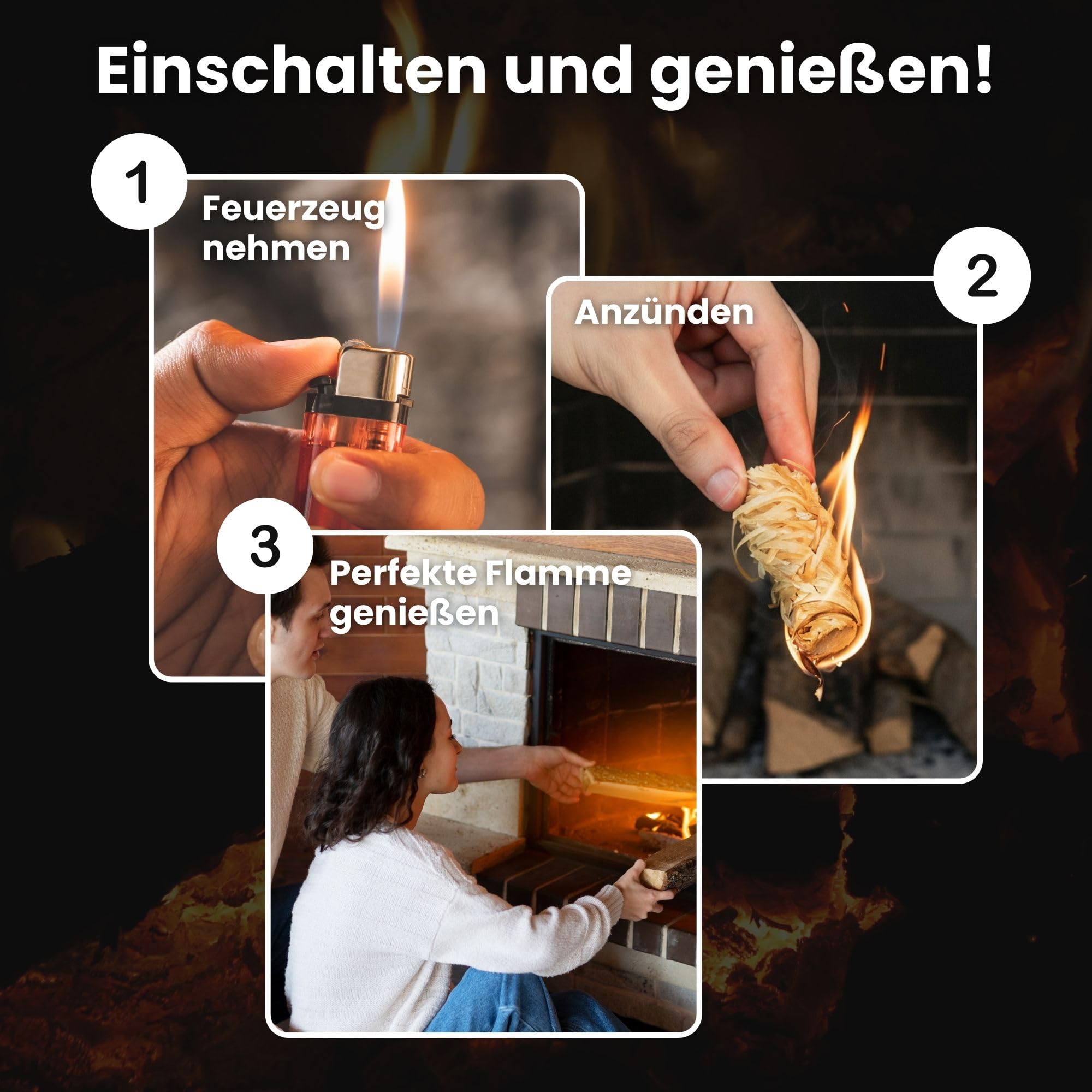 LERAVA® Anzündwolle (14kg ca. 1150 Stück) Natur Kaminanzünder & Grillanzünder - Ofenanzünder aus Holzwolle - Perfekter Anzünder für Kamin, Grill & Ofen - Umweltfreundliche Feueranzünder, Holzanzünder