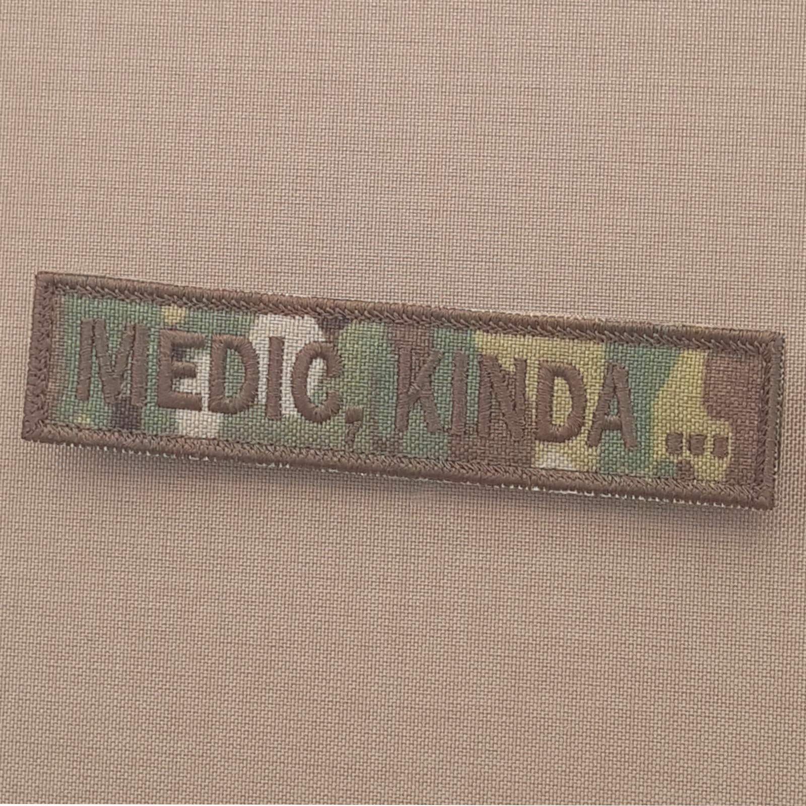 LEGEEON Multicam Medic Kinda Name Tape 1x5 OCP Morale Tactical Military Hook-and-Loop Patch