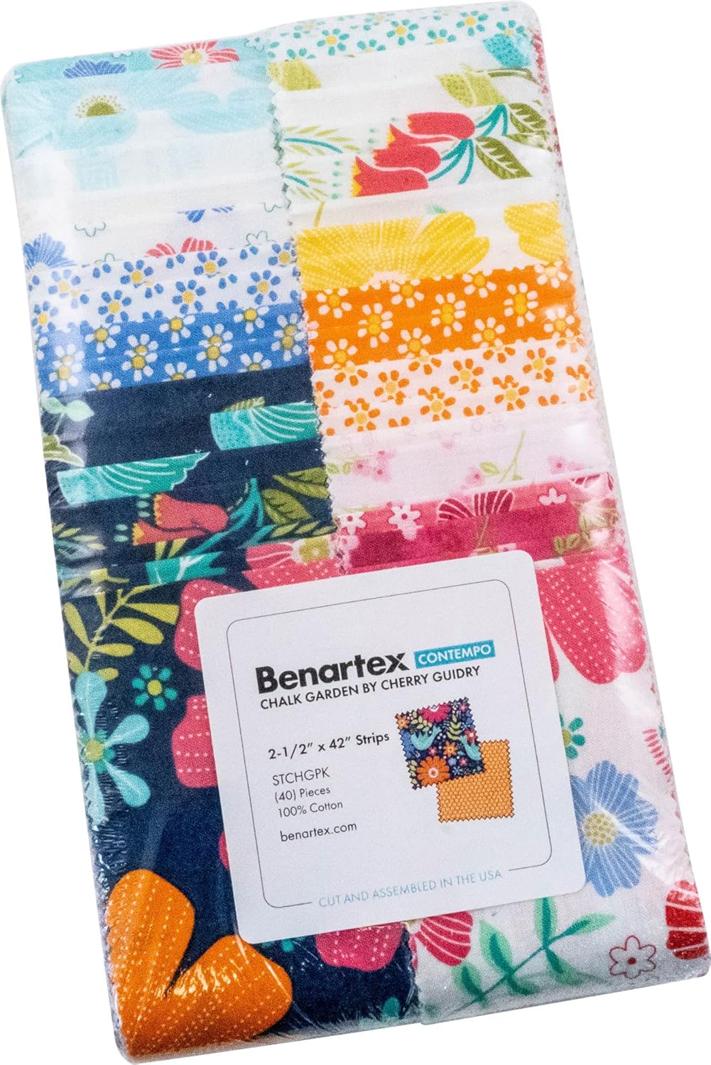 Benartex Fabrics Chalk Garden Cherry Guidry Fabric Strips