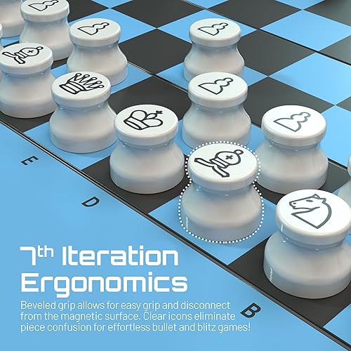 Miniatura 4 de Juego de ajedrez único magnético de 6 pulgadas, 2 reinas adicionales, tablero plegable, piezas de juego de mesa de ajedrez de viaje portátiles,