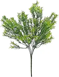 Ramos de plantas artificiais, ramos de grama de salsa verde para decoração de casa de casamento