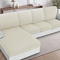 Vista 166 de H.VERSAILTEX 2025 New Sectional Couch Covers 8 Pieces Stretch Sofa Covers for Sectional Sofa Set Separate L Shaped Couch Cover for Both Left/Right