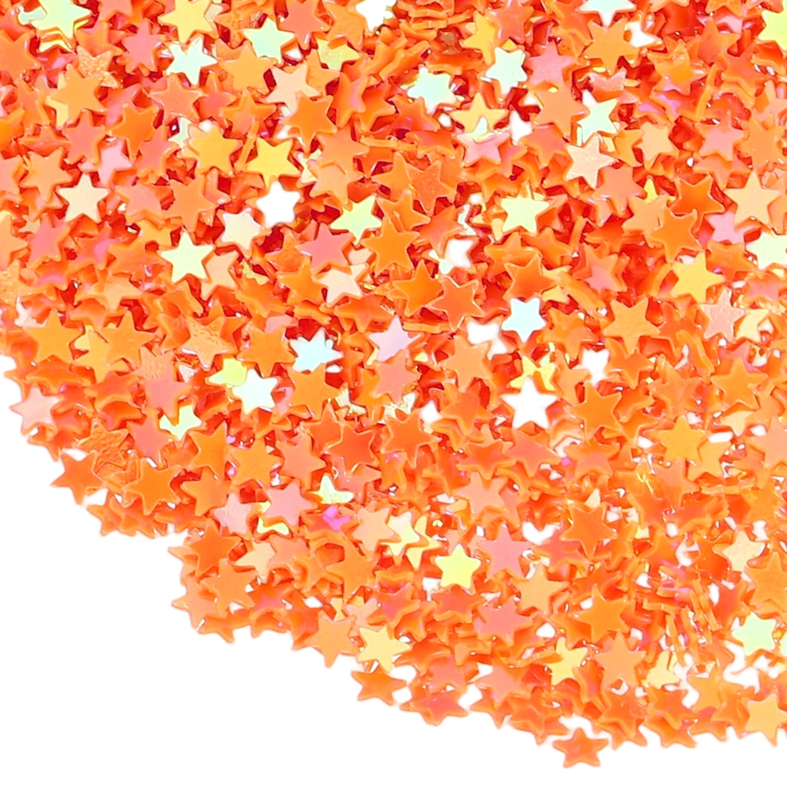 sourcing map 1.94oz(55g) Star Glitter Confetti, 3mm Art Craft Glitter Holographic Sequins Table Confetti Laser Sequins for Crafts DIY Nail and Party Wedding Festival Decoration, Orange — image 1