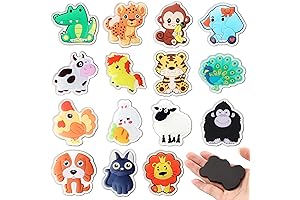 15PCS Animal Magnets for Toddlers, Land Animals Fridge Magnets