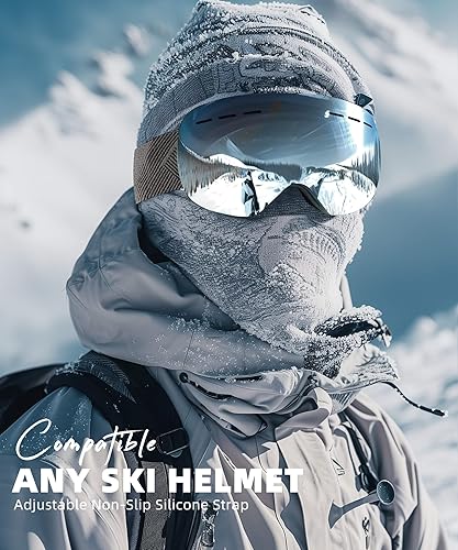 Miniatura 6 de QALLY Gafas de esquí antivaho para hombres y mujeres, gafas de nieve con protección UV gafas de snowboard
