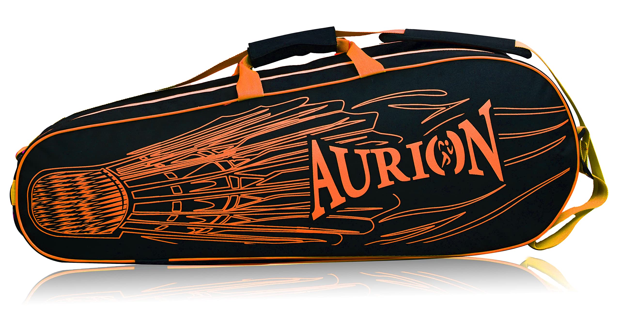 AURION by 10 Club Badminton Kitbag with Double Zipper Compartments (Orange-Black) (B0BCWQXL7L) Amazon Price History, Amazon Price Tracker