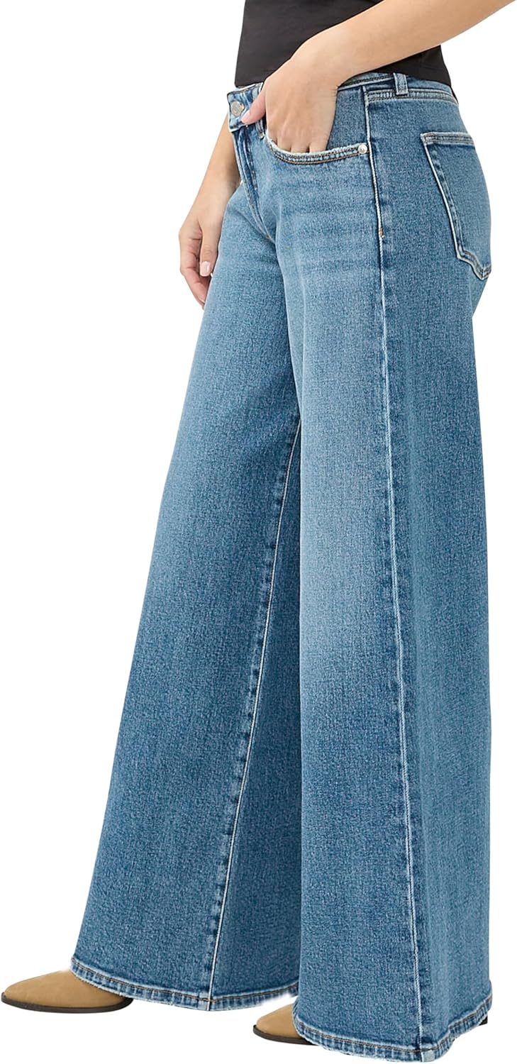 Silver Jeans Co. Womens 90s Baggy Skater Low Rise Wide Leg Jeans - Image 2