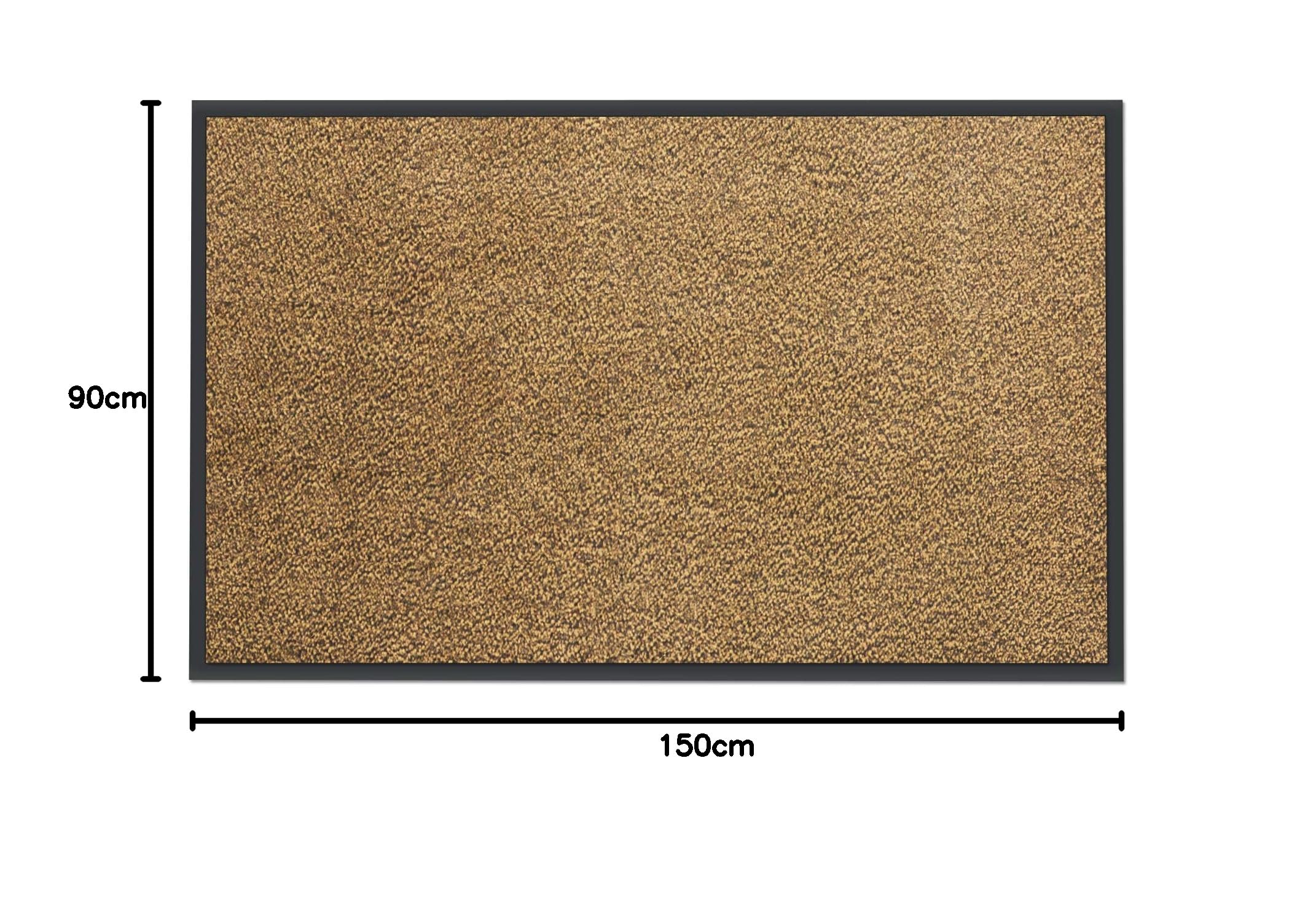 Etm, zerbino serie Premium, antiscivolo, assorbente e lavabile, per esterno e interno, ocra, 90 x 150 cm