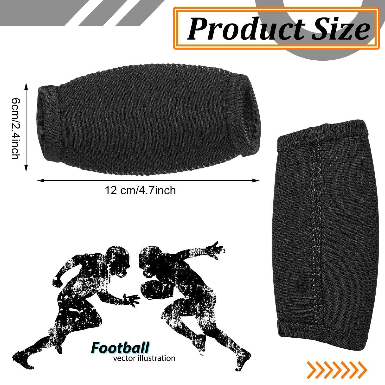 Liliful 2 Pcs Football Chin Strap Cover Football Helmet Chin Pad Cover Compatible With Virtually All Football Helmets (Black)