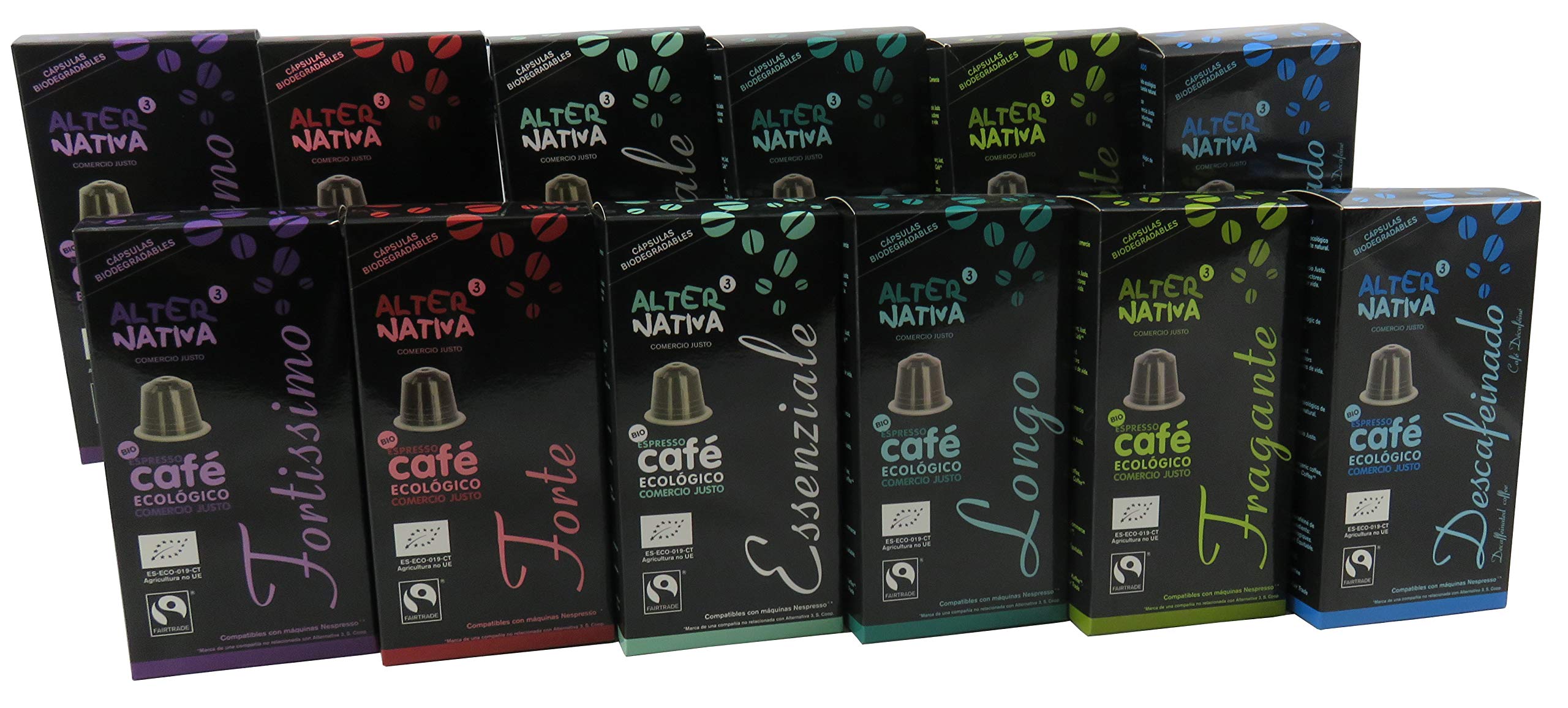 AlterNativa3 Capsulas Compatible Con Máquinas Nespresso - 12 Cajas