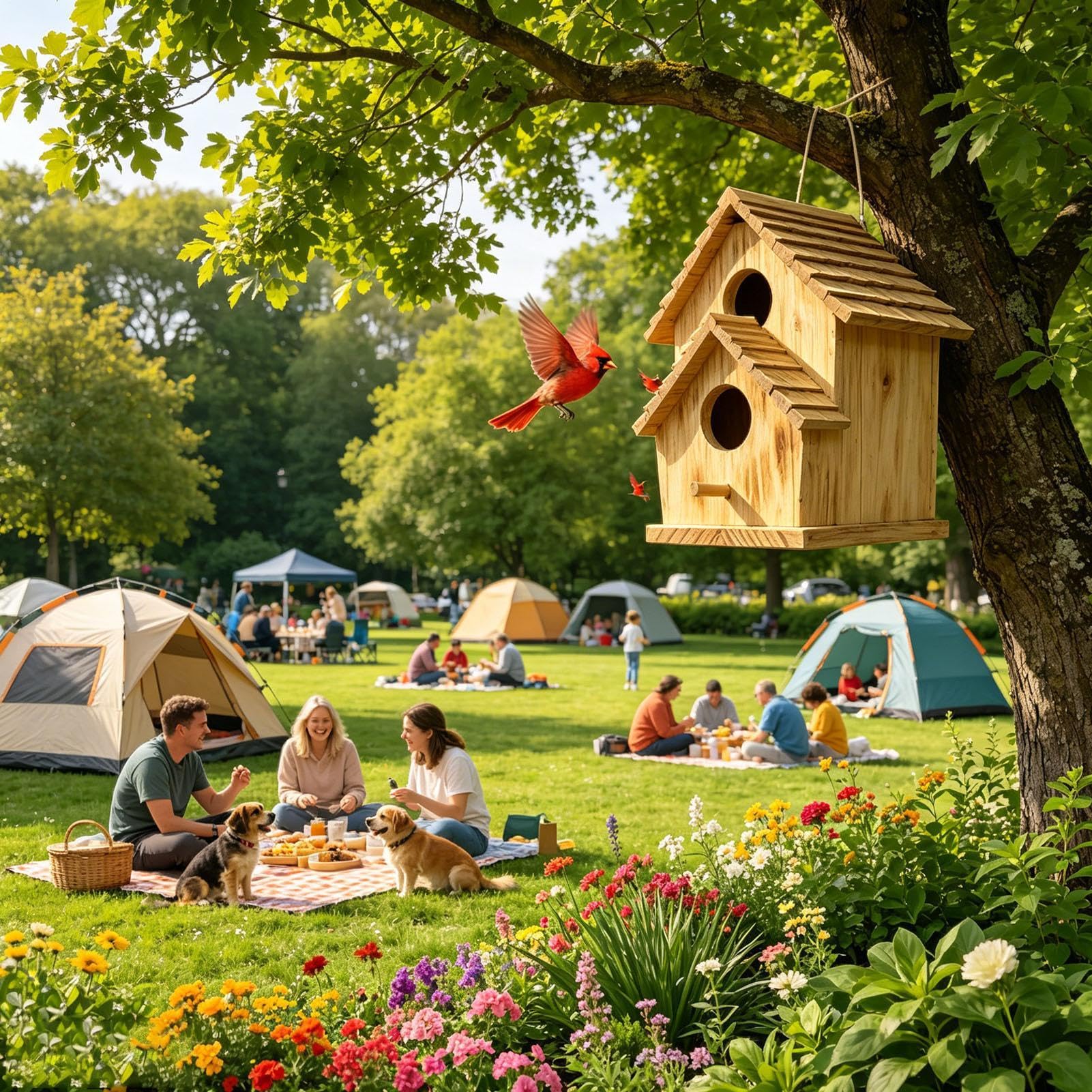 Casetta In Legno Per Uccelli Da Esterno Mangiatoia Da Giardino Per