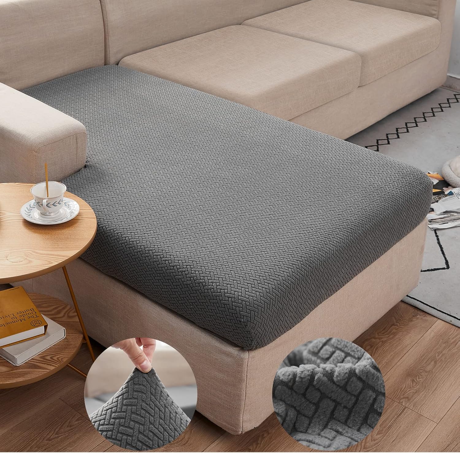TEWENE Magic Sofa Cover for Sectional WearResistant Universal Stretch Couch Cushion