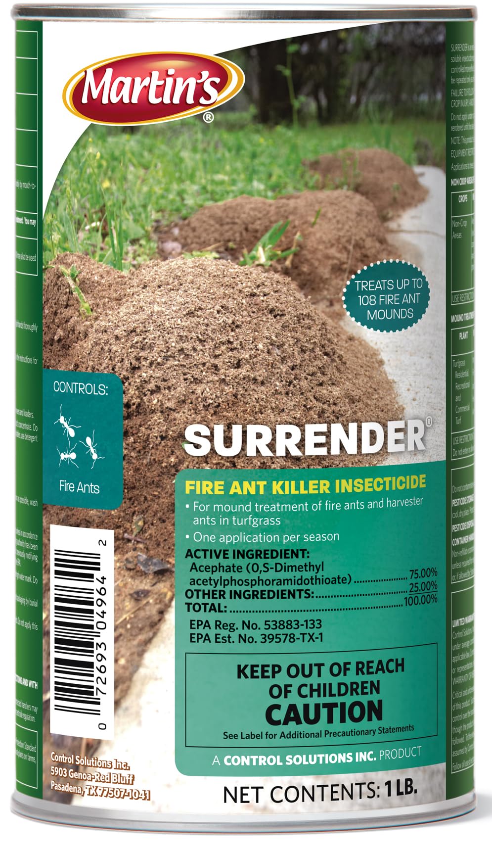 Surrender Fire Ant Killer 1 lb Can