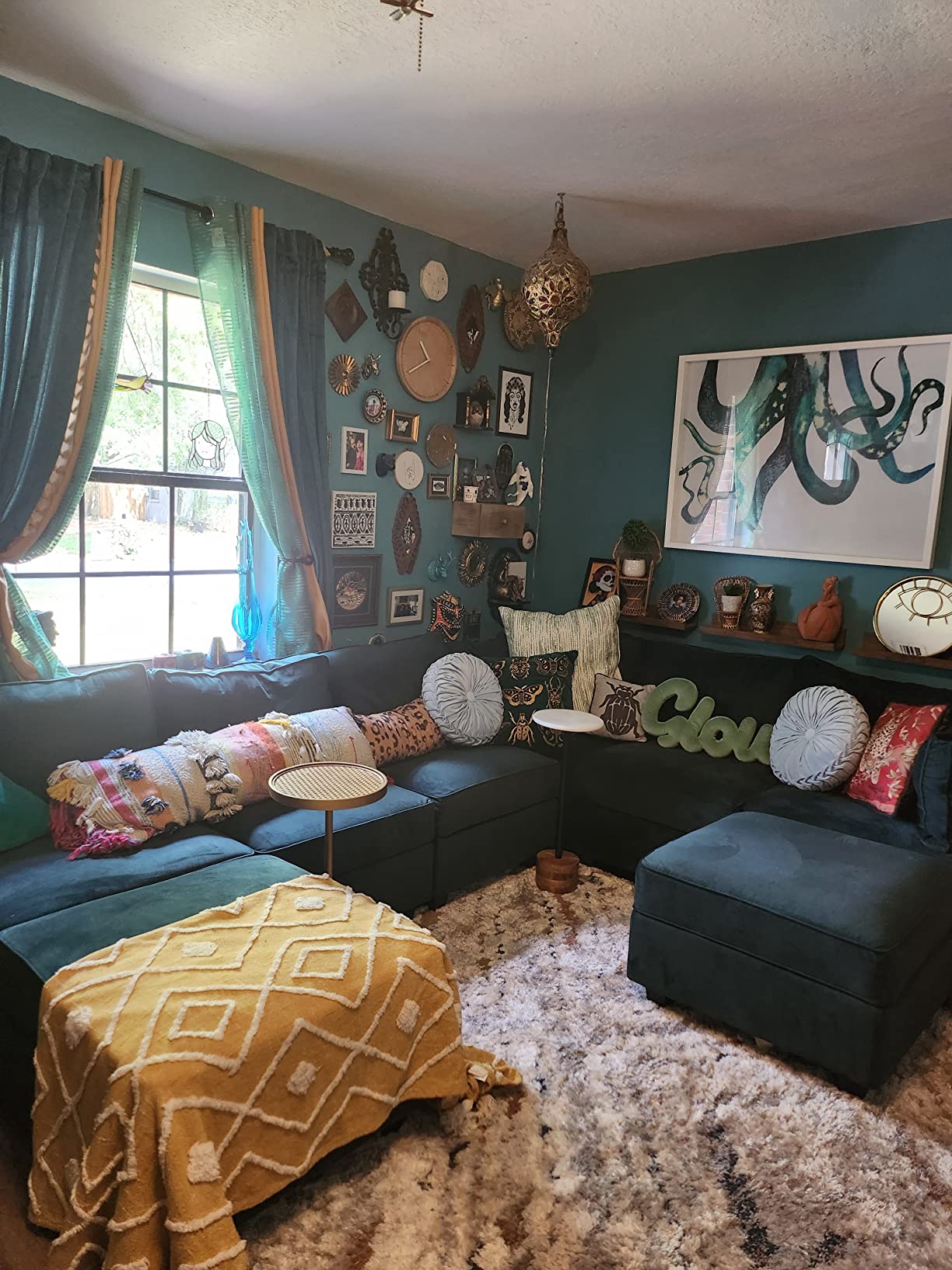 92/mo Finance Belffin Modular Sectional Sofa with Ottomans Velvet