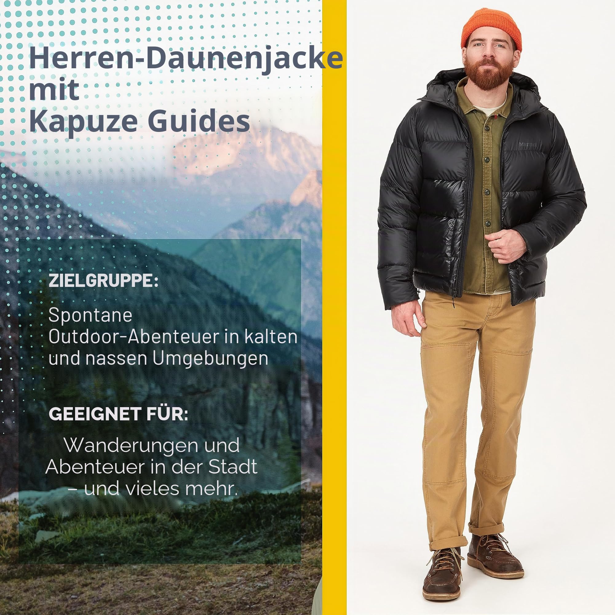 Marmot Herren Guides Down Hoodie Jacke Isolationsjacke