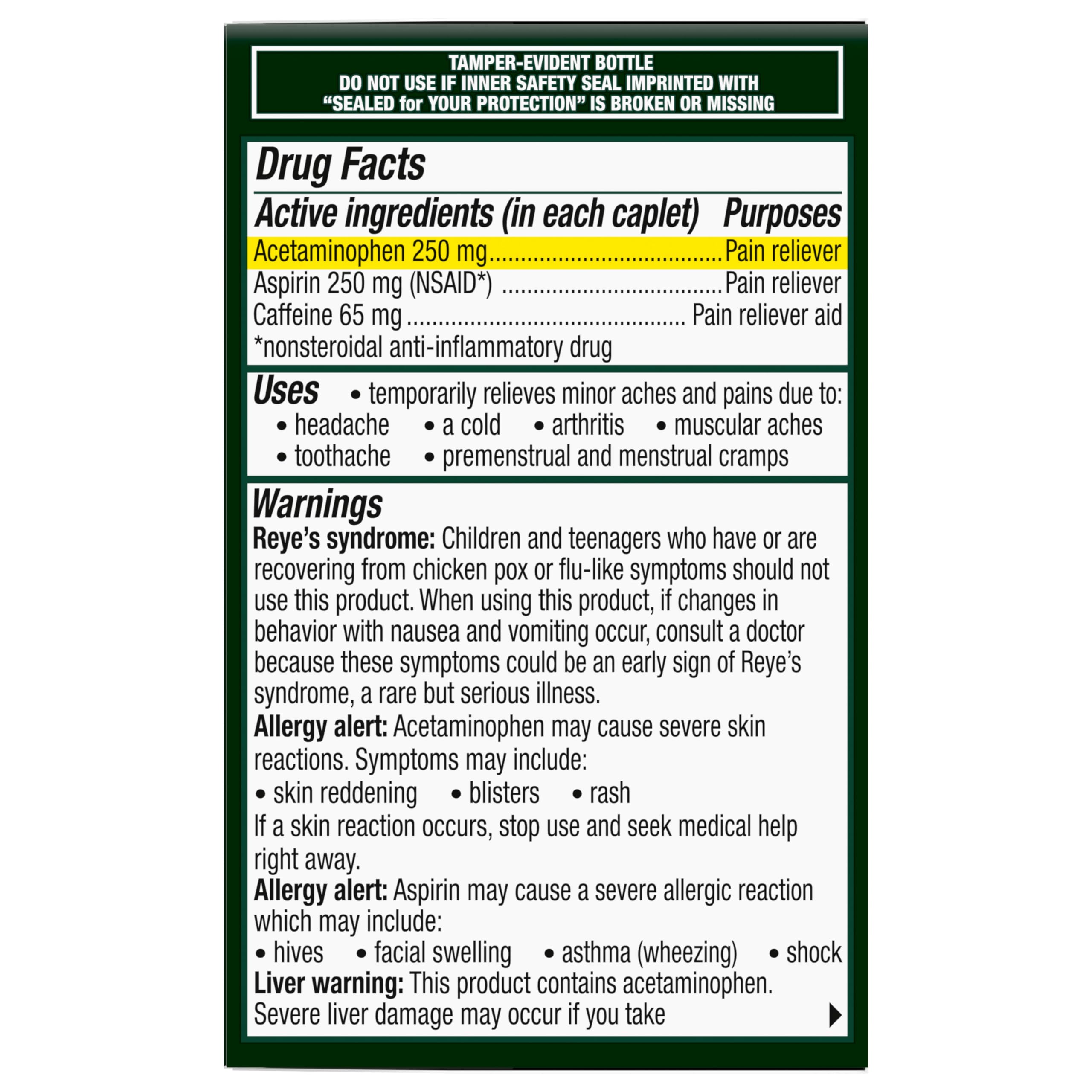 Excedrin Extra Strength Caplets for Headache Pain Relief, 24 Count — Amazon image 13