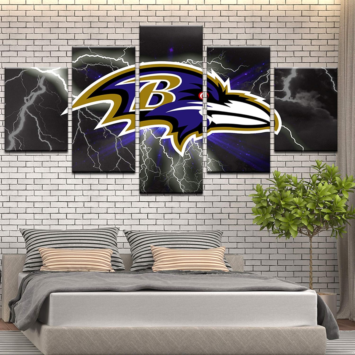 Exclusive Discount 60% Price HAOSHUNDA Baltimore Ravens Logo Wall Decor Art Paintings5 Panel Canvas Print Wall Art HD Prints Sports Fan Pictures Gallery Wrapped(Framed) (8x14x2,8x18inx2,8x22inx1, Gallery Wrapped(Framed) 1 Greatest Product HAOSHUNDA Baltimore Ravens Logo Wall Decor Art Paintings5 Panel Canvas Print Wall Art HD Prints Sports Fan Pictures Gallery Wrapped(Framed) (8x14x2,8x18inx2,8x22inx1, Gallery Wrapped(Framed) 1