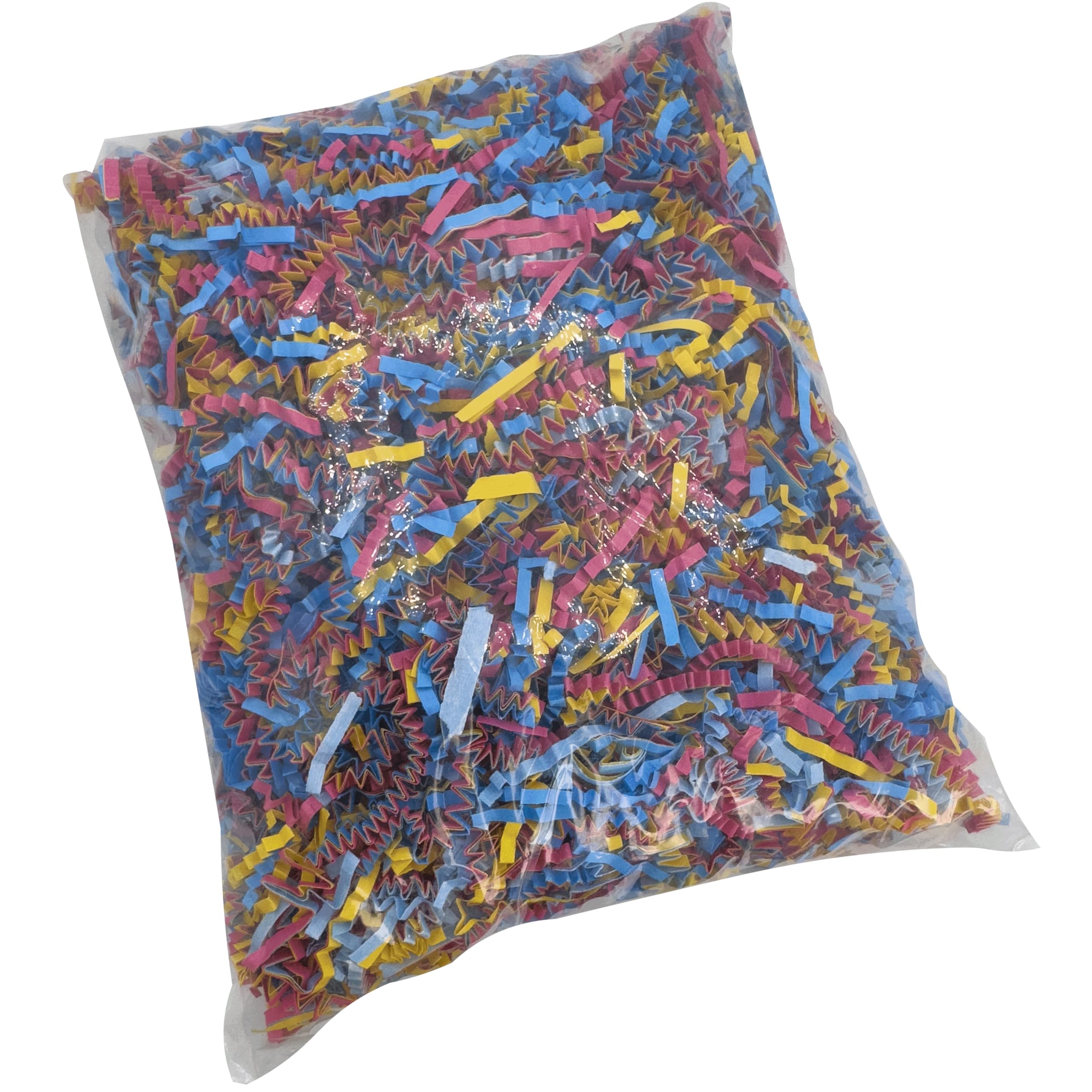 1654 Rainbow Shred Paper - Crinkle Paper Filler & Birdy Nesting Material. Colorful Shredding Toys for Birds, Parrots, Parakeets & Cockatiels. Safe Cage Accessories & Foraging Toys for Pets