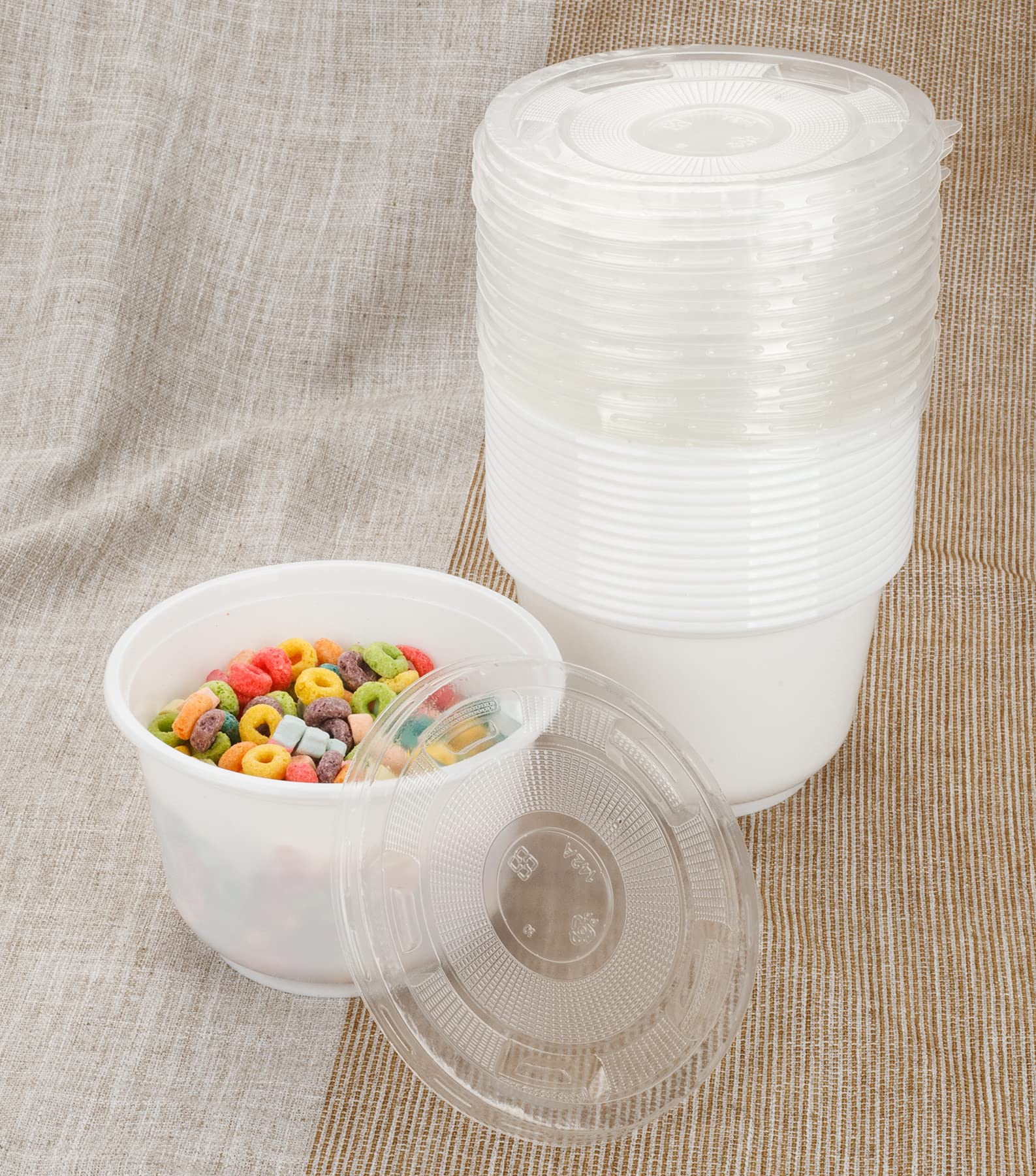 Golden Apple Meal prep containers 30oz-15sets [999ml] - Reusable Plastic Containers with Lids -BPA Free- Disposable Meal Prep Bowls - Microwavable, Freezer and Dishwasher Safe - Lunch Containers…