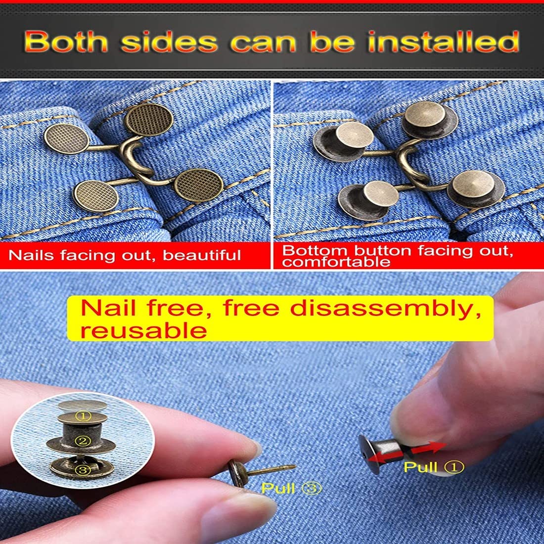 2 Crochets à Coudre Métal Coloris Argent - La Boîte à Secrets