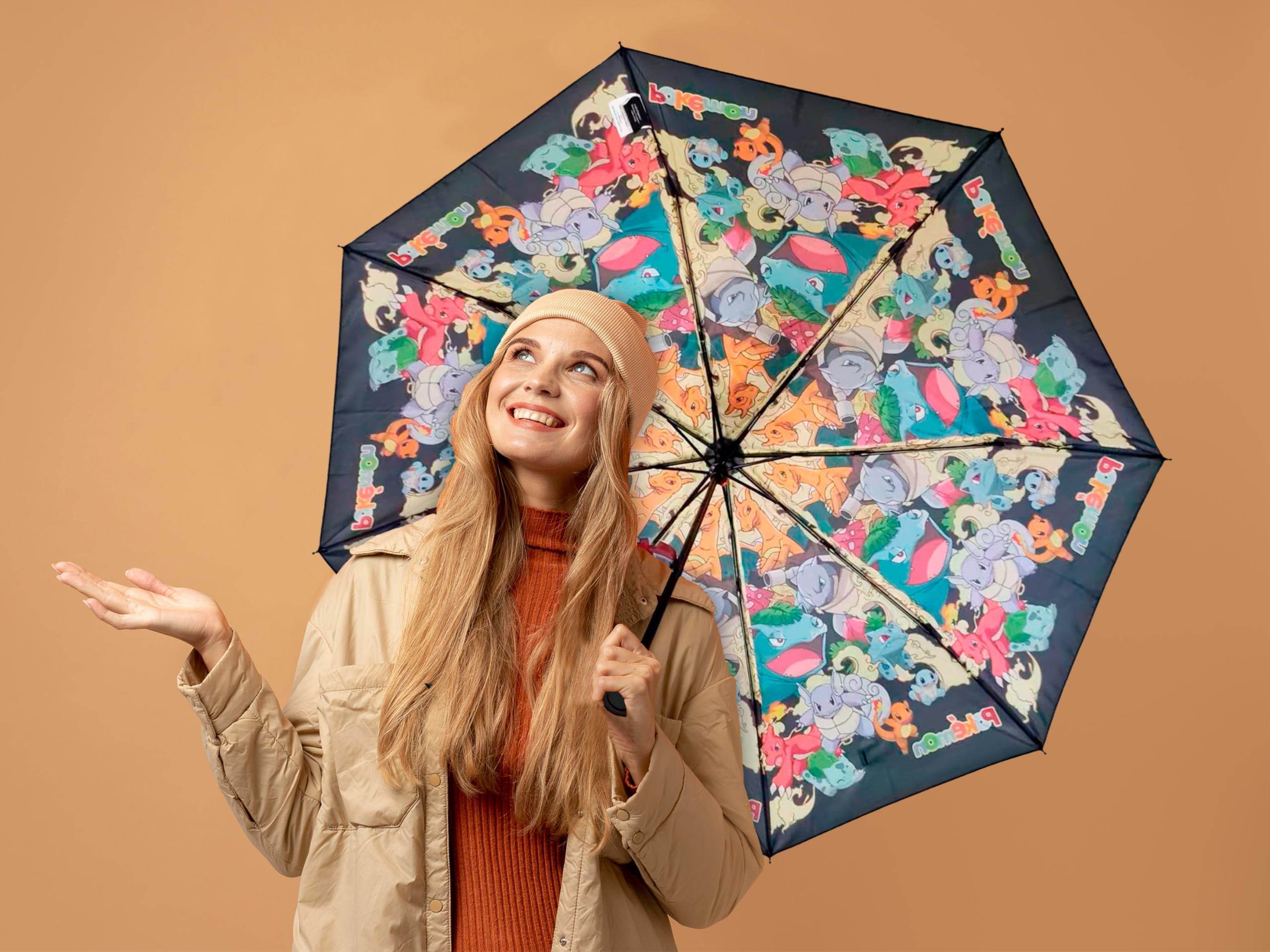 CYPBRANDS Pokemon Regenschirm, faltbar, mehrfarbig, offizielles Produkt