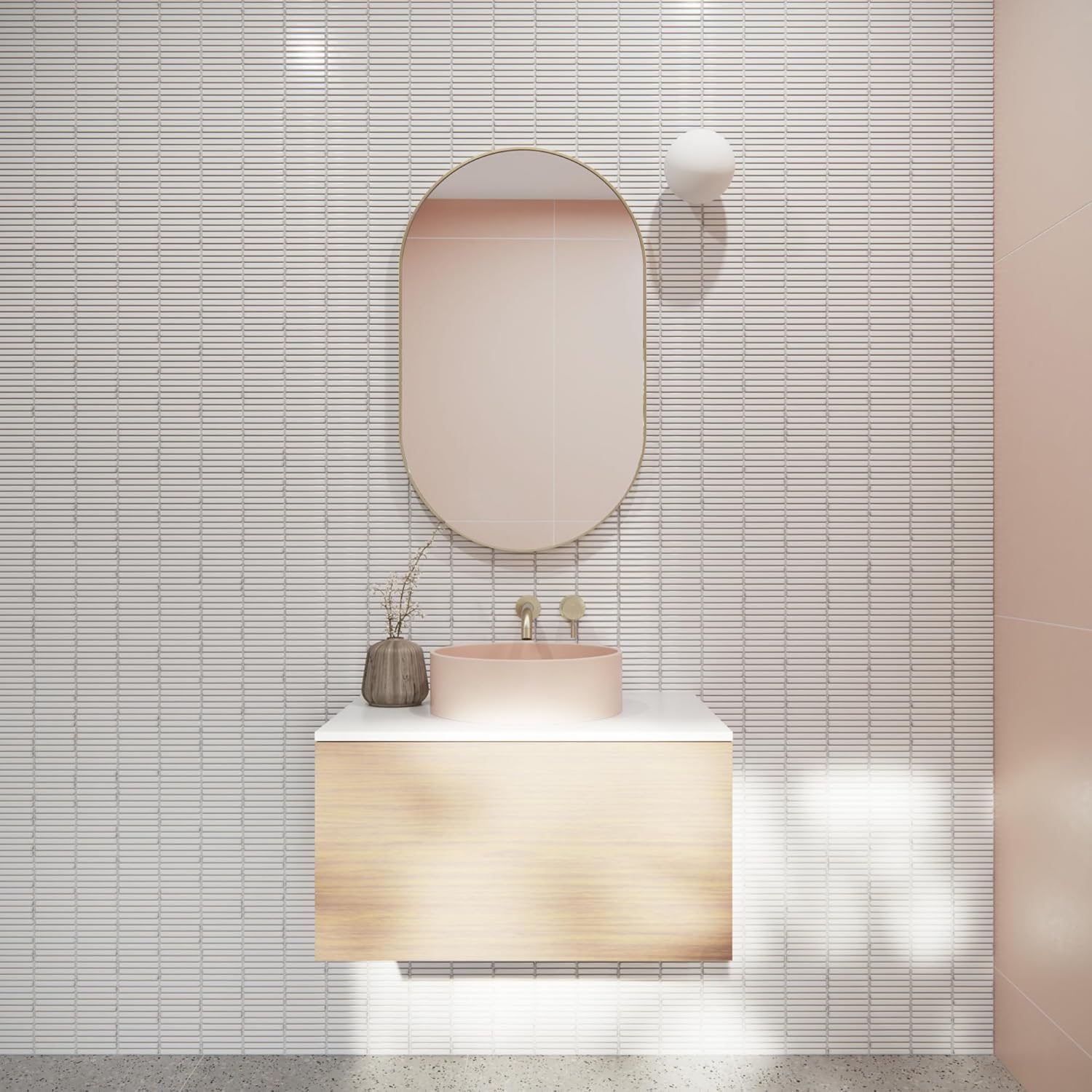 Glass Warehouse Pill Shape Wall Mounted Bedroom Bathroom Living Room Washroom Dining Room 36"X22" inch Stainless Steel Black Framed Mirror - 36"X22" - B